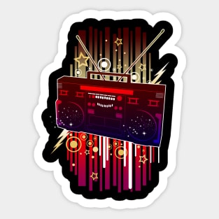 Boombox Blast Sticker